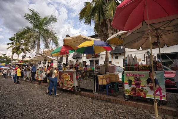 Essensstände in Giron Colombia — Stockfoto