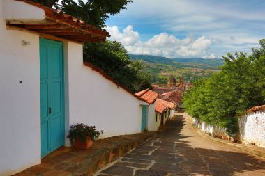 Koloni Barichara Kolombiya çok popüler bir turistik yer 