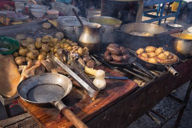 VIlla de Leyva Kolombia 'da yemek standı 