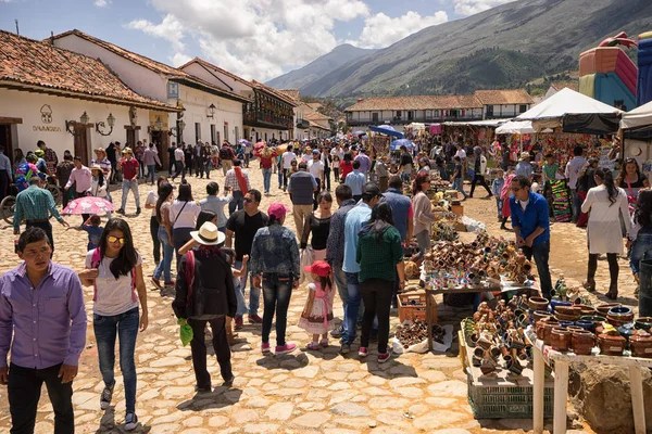 Villa de Leyva during fiesta — Stock Photo, Image