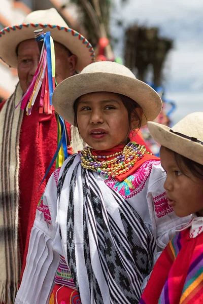 Meninas quechua indígenas no Equador — Fotografia de Stock
