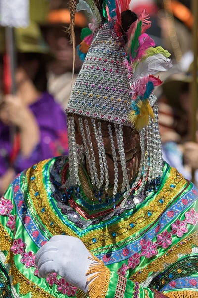 Człowiek w Corpus Christi parada w Ekwador Pujili — Zdjęcie stockowe