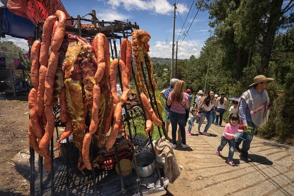 August 2017 Medellin Colombia Outdoor Barbecues Various Selection Meat Popular — Stock Photo, Image