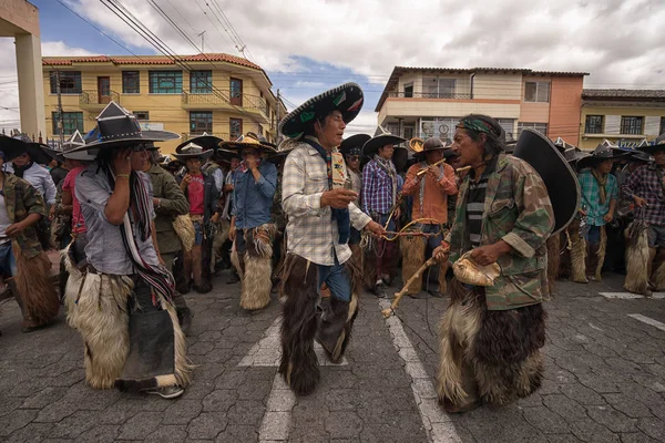 Juni 2017 Cotacachi Ecuador Dans Inhemska Kichwa Män Den Inti — Stockfoto
