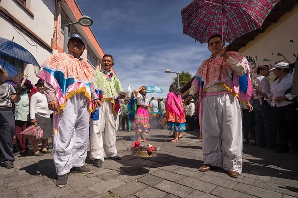 Corpus Christi parade in Pujili Ecuador — Stockfoto