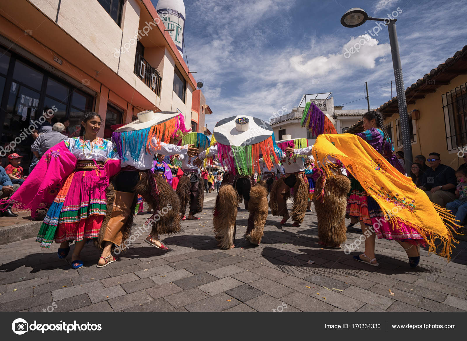 Corpus Christi Dancers In Pujili Ecuador Stock Editorial Photo