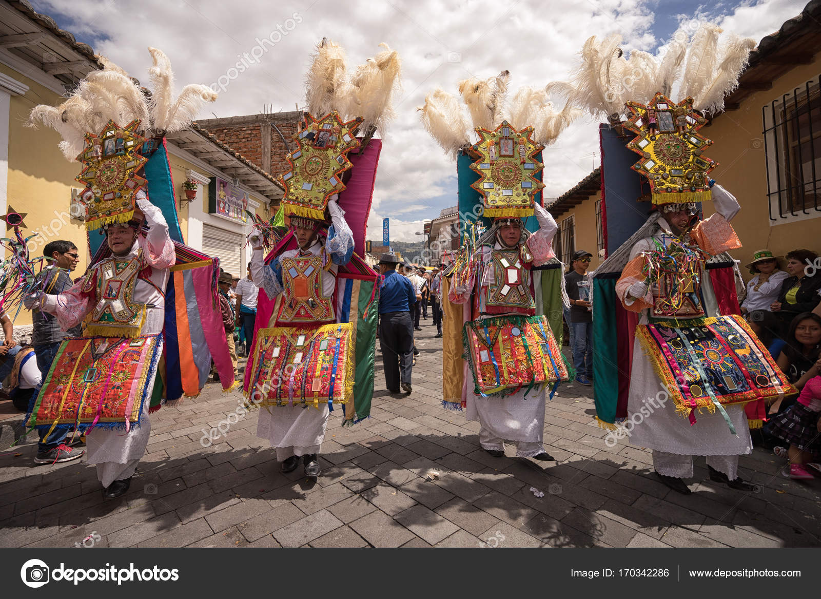 Corpus Christi Dancers In Pujili Ecuador Stock Editorial Photo