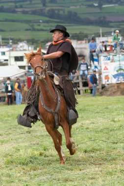 Ekvador kovboy bir binicilik 