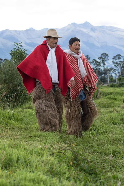 Vaqueros de la región andina del Ecuador — Foto de Stock