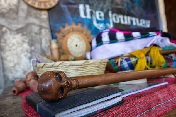 Fevereiro 2015 San Pedro Laguna Guatemala Objetos Religiosos Usados Ritual — Fotografia de Stock