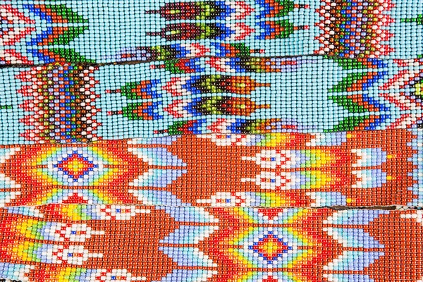 Maya artisan beadwork patterns in Guatemala — Stock Photo, Image