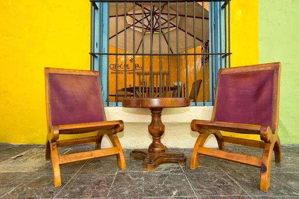 Restaurant patio in Campeche, Mexico — Stockfoto