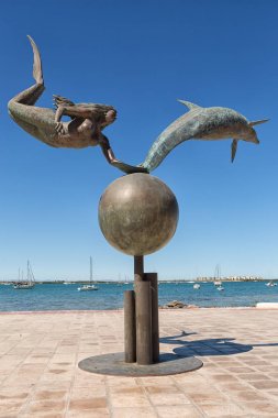 9 Şubat 2014, La Paz, Meksika: liman kenti Malecón heykelleri ile süslüdür