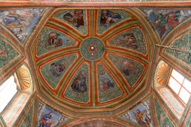 Teotitlan de Valle, Meksika boyalı kilise tavan