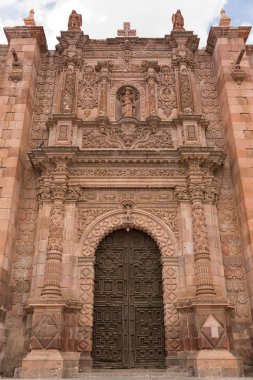May 20, 2014 Zacatecas, Mexico: colonial church facade built in 'Churrigueresque' style in the UNESCO World Heritage city clipart