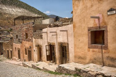 Gerçek de Catorce terk edilmiş maden kasabası Meksika 