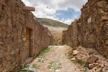 terk edilmiş gerçek de Catorce, Meksika sokak görünümü
