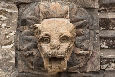 heykel oyma taş dekorasyon detay Teotihuacan, Meksika Harabeleri
