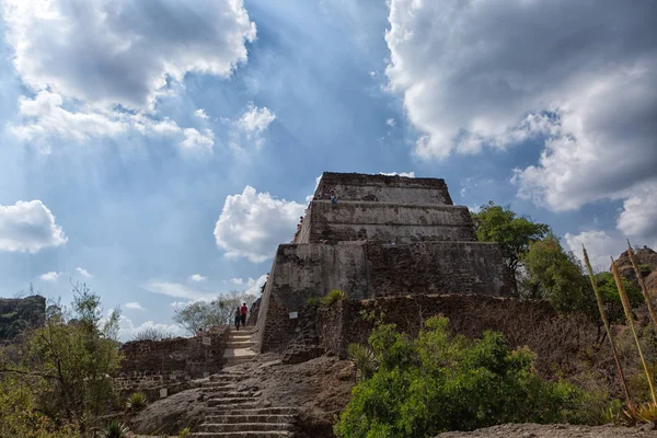 Ruiny El Tepozteco w Tepoztlan, Meksyk — Zdjęcie stockowe
