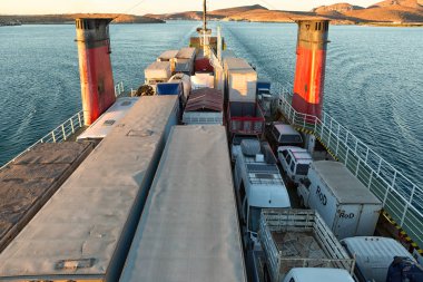 La Paz, Meksika Cortez deniz karşısında feribot