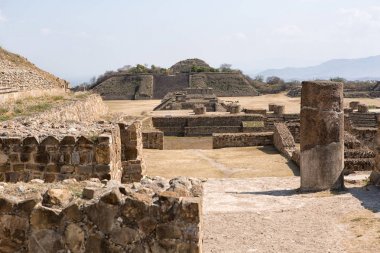 Monte Alban Zapotek Dili arkeolojik Meksika
