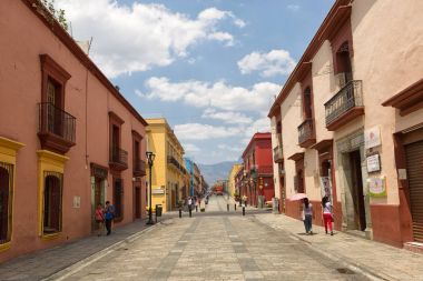 Oaxaca, Meksika'nın sokak görünümü
