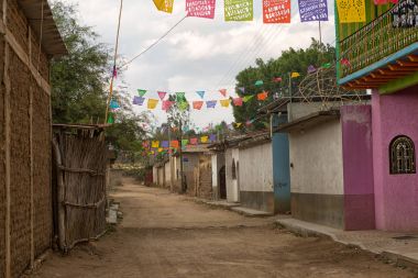 San Martin Tilcajete, Meksika'nın sokak görünümü