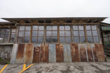 1 Ocak 2016 Gruene, Texas: rustik Restoran turizm ile çok popüler oldu canlandı hayalet kasaba Binası