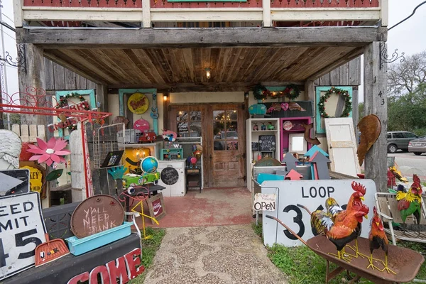 Tiendas de antigüedades en Gruene, Texas — Foto de Stock