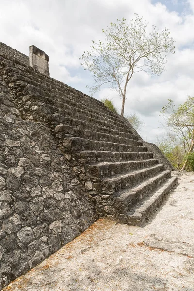 Číslo jedna na Calakmul byl struktura ruiny Mexiko — Stock fotografie