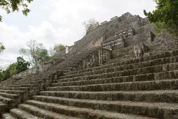 Estrutura número um em Calakmul México — Fotografia de Stock