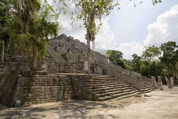 멕시코에서 Calakmul 고고학 사이트 — 스톡 사진