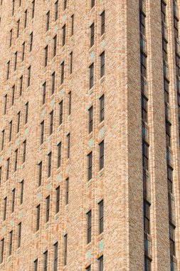 8 Ocak 2016 San Antonio: tarihsel tuğla ofis Kulesi closeup ayrıntıları bina