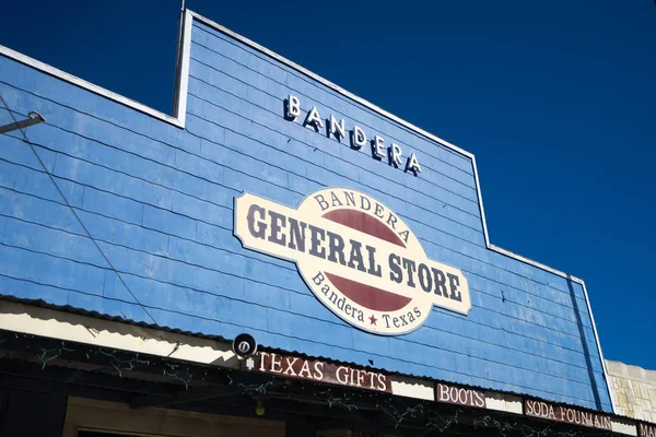 Façade de magasin général en Condado de Bandera, Texas, États-Unis — Photo