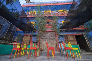 Barrio Antiguo Monterrey, Meksika için renkli mimarisi