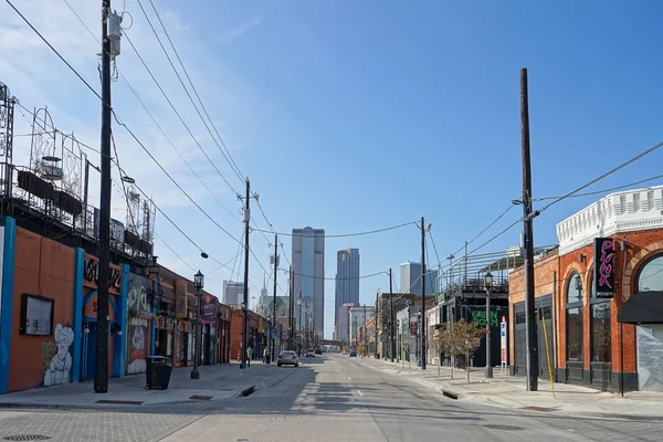 Dallas Texas derin Ellum alan sokak görünümü 