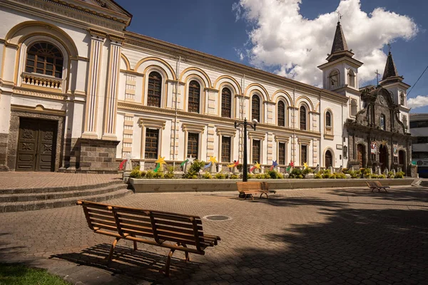 Ibarra Ecuador December 2017 Colonial Whitewash Architecture Gave Nickname White — Stock Photo, Image