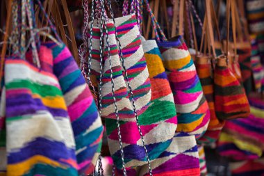 Otavalo Ekvator renkli yerli çanta 