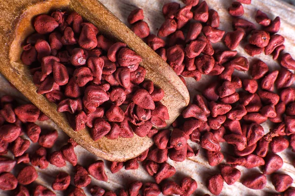 Closeup of achiote seeds — Stock Photo, Image
