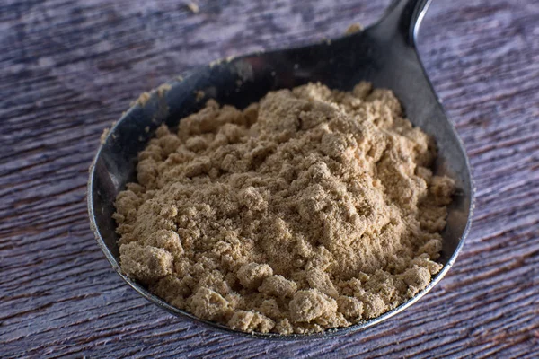 Polvo Raíz Maca Cuchara —  Fotos de Stock