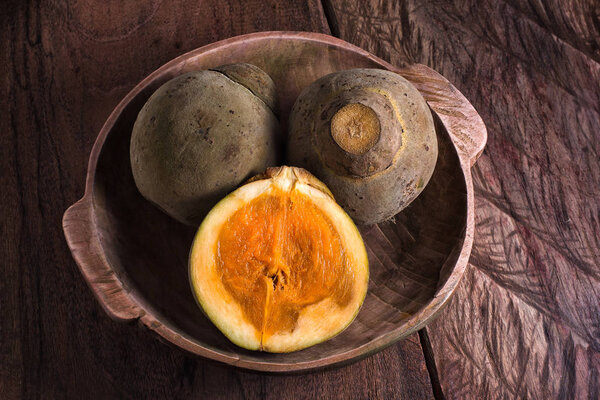 closeup of sapote fruits in Ecuador 
