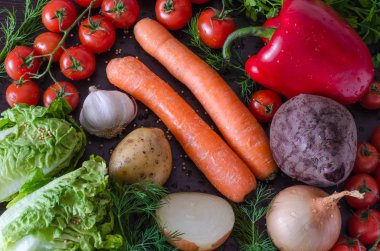 Taze bahar sebze ışık dietic yemekler için