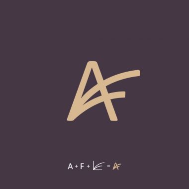 Modern vektör profesyonel işareti logo monogram Af