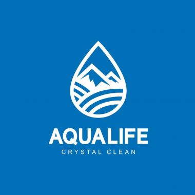 Modern vektör profesyonel işareti logo aqua yaşam