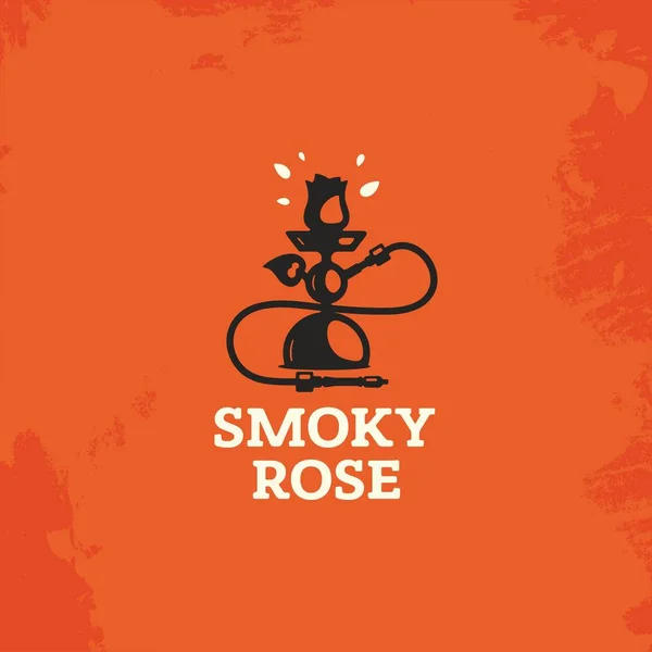 Vecteur moderne signe professionnel logo smoky rose — Image vectorielle