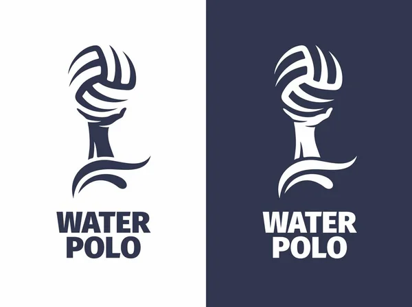 Vetor moderno sinal profissional logotipo polo aquático — Vetor de Stock