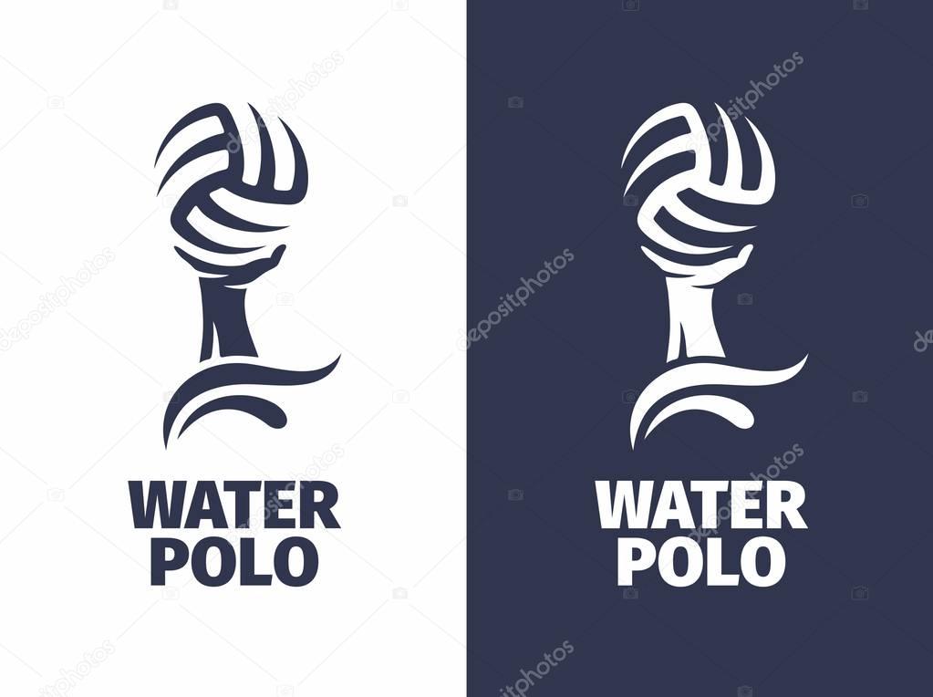 Modern vector professional sign logo water polo.