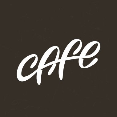 Modern vektör profesyonel işareti logo kafe yazı