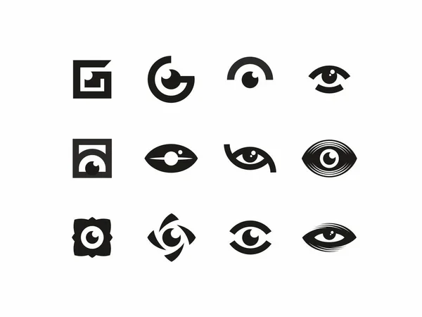 Modern vector professional sign logo icon eyes — Stock Vector