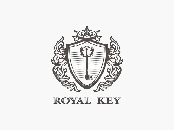 Nowoczesne wektor zawodowiec znak logo royal klucz — Wektor stockowy